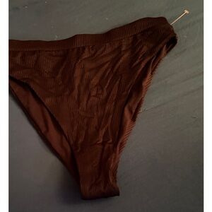 Blushing Brunette black Ribbed Bikini Bottom